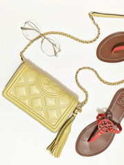 Tory Burch Fleming Soft Wallet Crossbody Bag Beeswax
