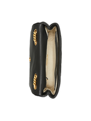 Tory Burch 64963 Kira Chevron Small Convertible Shoulder Bag Black