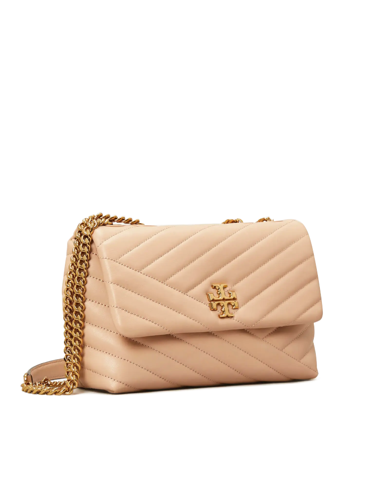 Kira Chevron Convertible Shoulder Bag - Devon Sand