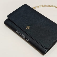Tory Burch 52899 Emerson Chain Wallet Black