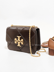 Tory Burch 73590 Eleanor Diamond Quilted Convertible Shoulder Bag Cold Brew