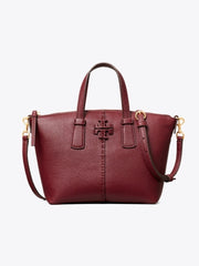 Tory Burch 74850 Mini Top Zip Satchel Claret