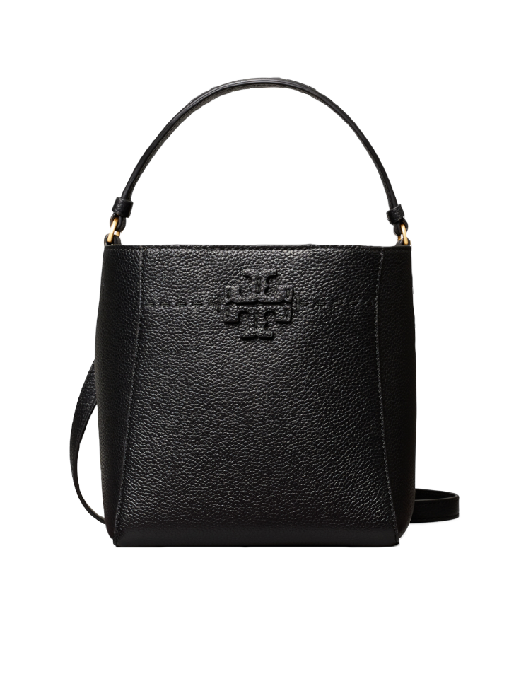 Tory Burch 74956 McGraw Small Bucket Bag Black – Balilene