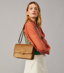 Tory Burch 75003 Eleanor Medium Convertible Shoulder Bag Moose