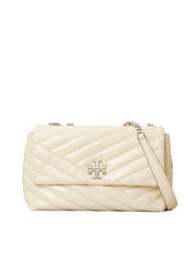 Tory Burch 75447 Kira Chevron Textured Small Convertible Shoulder Bag New Cream