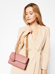 Tory Burch 75576 Fleming Small Convertible Shoulder Bag Pink Magnolia