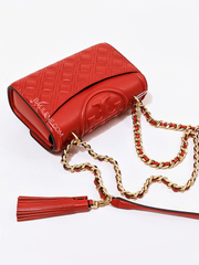 Tory Burch 75576 Small Fleming Convertible Shoulder Bag Bearberry