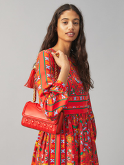 Tory Burch 75576 Small Fleming Convertible Shoulder Bag Bearberry