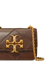 Tory Burch Eleanor Diamond Quilted Small Convertible Shoulder Bag Cold Brew