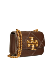 Tory Burch Eleanor Diamond Quilted Small Convertible Shoulder Bag Cold Brew