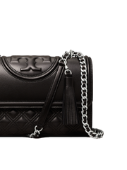 Tory Burch Fleming Convertible Shoulder Bag Black Silver