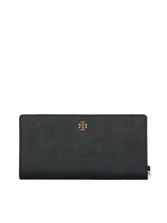 Tory Burch 78609 Emerson Slim Wristlet Envelope Wallet Black
