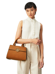 Tory Burch 79329 Miller Top-Handle Satchel Light Umber