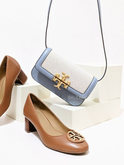 Tory Burch 80442 Eleanor Canvas Phone Crossbody Bag Cloud Blue