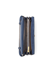 Tory Burch Miller Crossbody Wallet Bluestone