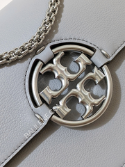 Tory Burch 81688 Miller Shoulder Bag Gray