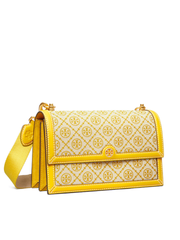 Tory Burch 81863 T Monogram Jacquard Shoulder Bag Goldfinch