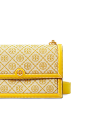 Tory Burch 81863 T Monogram Jacquard Shoulder Bag Goldfinch
