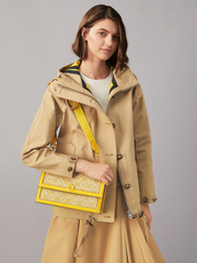 Tory Burch 81863 T Monogram Jacquard Shoulder Bag Goldfinch