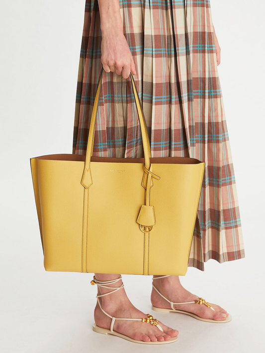 Tory Burch 81932 Perry Triple-Compartment Tote Bag Golden Sunset