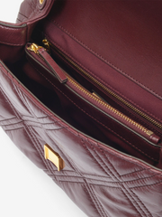 Tory Burch 82001 Fleming Soft Glazed Convertible Shoulder Bag Nebbiolo