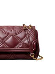 Tory Burch 82001 Fleming Soft Glazed Convertible Shoulder Bag Nebbiolo