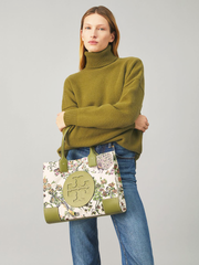 Tory Burch 82268 Ella Printed Tote Bag Winter Sage