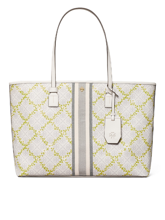 Tory-Burch-82593-T-Monogram-Canvas-Floral-Vine-Top-Zip-Tote-Ivory-Balilene-depan
