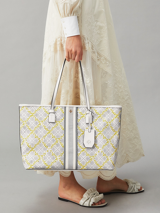 Tory-Burch-82593-T-Monogram-Canvas-Floral-Vine-Top-Zip-Tote-Ivory-Balilene-onmodel
