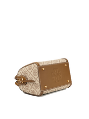 Tory Burch 82939 T Monogram Jacquard Mini Barrel Hazelnut Brown