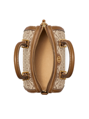 Tory Burch 82939 T Monogram Jacquard Mini Barrel Hazelnut Brown