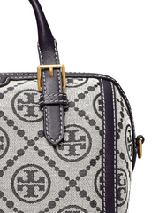 Tory Burch 83970 T Monogram Jacquard Barrel Bag Navy