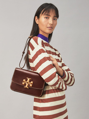 Tory Burch 84019 Eleanor Spazzolato Convertible Shoulder Bag Tempranillo