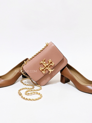 Tory Burch Eleanor Textured Small Convertible Shoulder Bag Meadowsweet