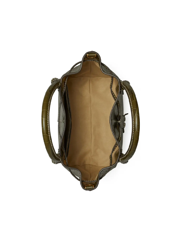 Tory-Burch-85118-McGraw-Embossed-Small-Drawstring-Satchel-New-Olive-Balilene-dalam