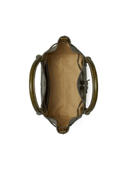 Tory-Burch-85118-McGraw-Embossed-Small-Drawstring-Satchel-New-Olive-Balilene-dalam