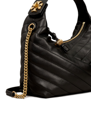 Tory-Burch-85173-Kira-Chevron-Half-Moon-Black-Rolled-Gold-Balilene-samping