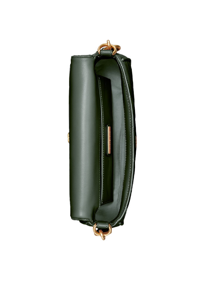 Tory Burch Kira Chevron Small Flap Shoulder Bag Brown Leather ref.626443 -  Joli Closet