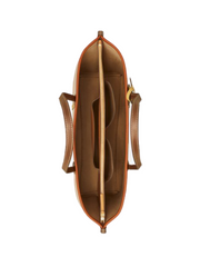 Tory Burch 86501 Perry Color-Block Triple-Compartment Tote Beeswax Hot Chocolate