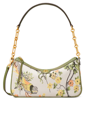 Tory Burch 86558 T Monogram Brocade Studio Bag Winter Sage