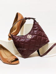 Tory Burch Willa Mini Hobo Bag Claret