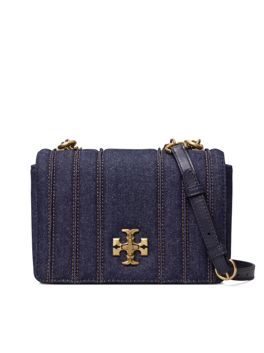 Tory Burch 88115 Kira Denim Chain Shoulder Bag Tory Navy