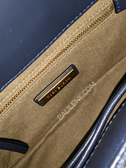 Tory Burch 88115 Kira Denim Chain Shoulder Bag Tory Navy