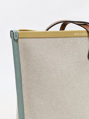 Tory Burch Perry Canvas Triple Compartment Tote Natural