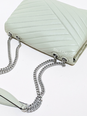 Tory Burch Kira Chevron Convertible Shoulder Bag Pine Frost