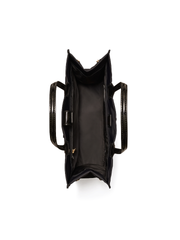 Tory Burch Ella Patent Small Tote Bag Black