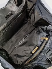 Tory Burch Ella Patent Small Tote Bag Black