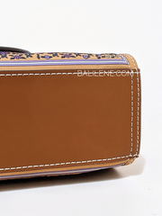 Tory-Burch-Ella-Printed-Mini-Tote-Brown-Floral-Daisy-Border-Balilene-detail-bawah