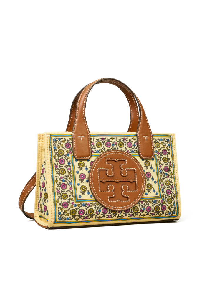 Tory-Burch-Ella-Printed-Mini-Tote-Ivory-Floral-Daisy-Border-Balilene-depan1