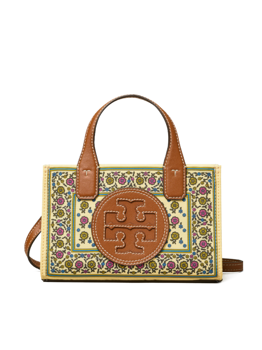 Tory-Burch-Ella-Printed-Mini-Tote-Ivory-Floral-Daisy-Border-Balilene-depan